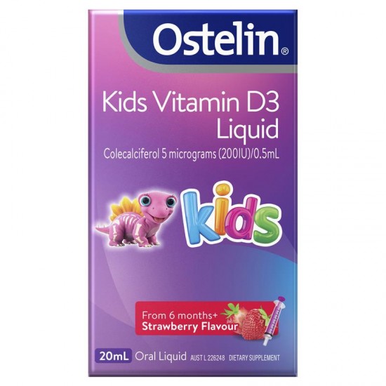 Ostelin 奥斯特林婴幼儿维生素D D3滴剂草莓味 20ml 保质期2026.4